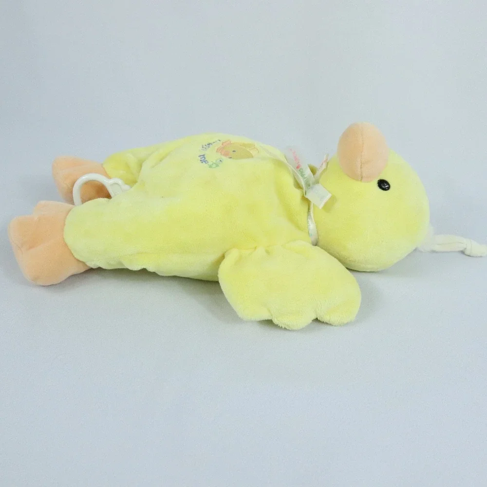 Tykes by Carters Yellow Cuddle Me Bow Duck Plush Musical Crib Pull Toy WORKS